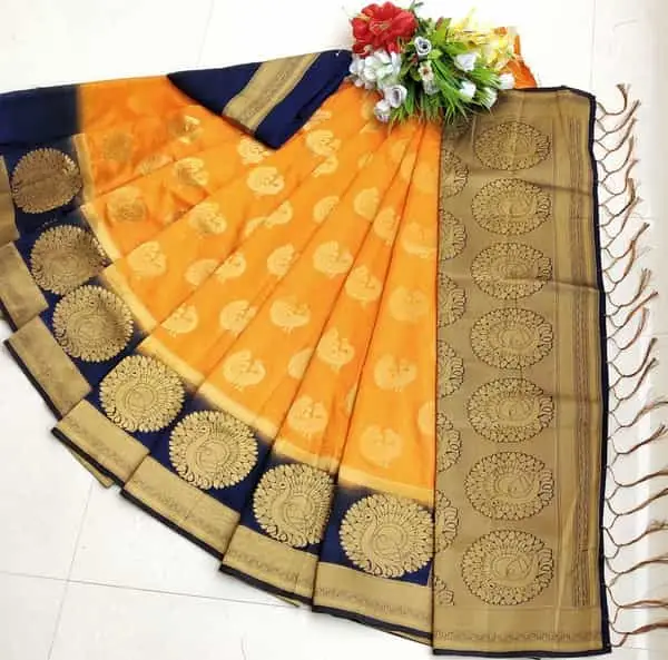 Red Color Origional Muga Silk Kanjivaram Style Zari Woven Banarasi Saree